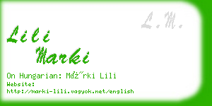 lili marki business card